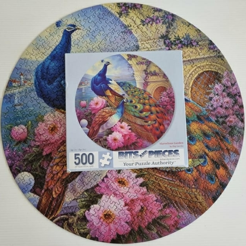 Bits and Pieces Marvelous Garden Round Puzzle 500 Pieces